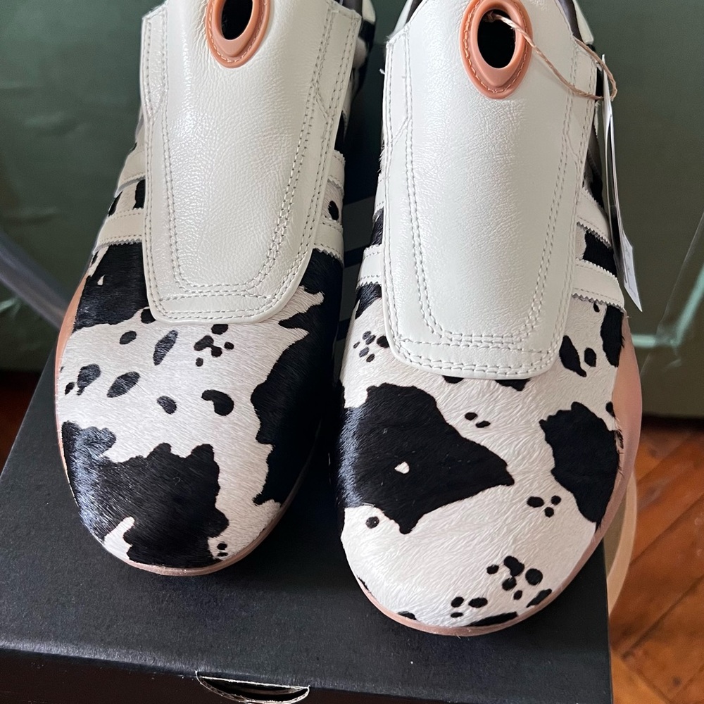 adidas Women's Cow Print Sneakers - Black and White
